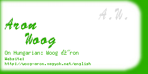 aron woog business card